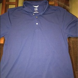 Blue polo style 3 button